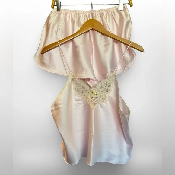 Vintage Honors Intimate Blush Lace PJ Set - M/L - Picture 1 of 9